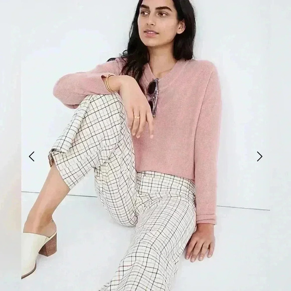 Madewell 27 Emmett Wide Leg Crop Pants in Rainbow Windowpane EUC - Picture 7 of 12